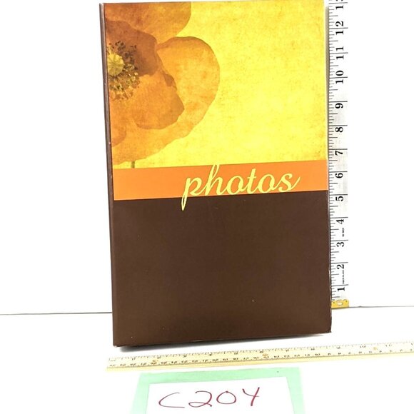 Photo Album With Yellow & Brown Floral Cover 3-Ring Binder Style Holds 4x6 Photo - Picture 6 of 7